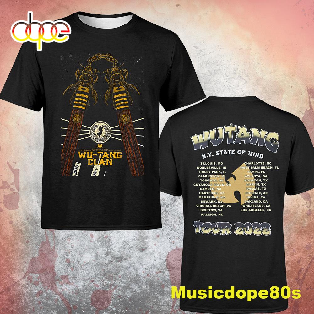Wu-tang Killa Bees New York State Of Mind Tour 2022 Swarm In Camden Unisex T-shirt Wu-tang Killa Bees New York State Of Mind Tour 2022 Swarm In Camden T-shirt