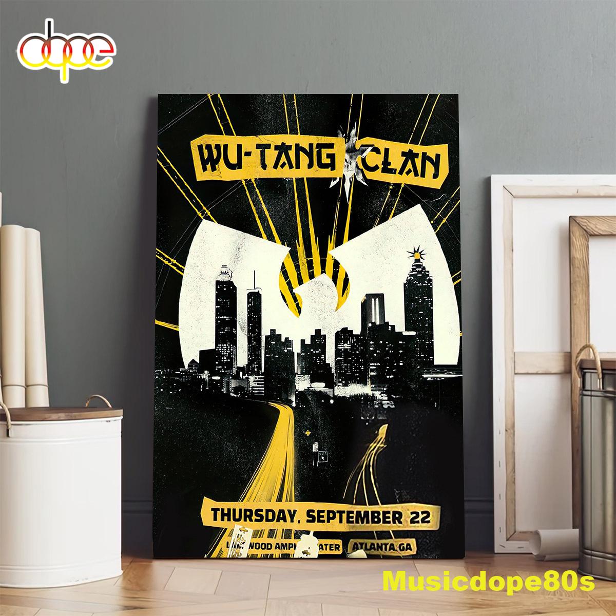 Wu-tang And Nas New York State Of Mind Tour 2022 Atlanta Poster Canvas Wu-tang And Nas New York State Of Mind Tour 2022 Atlanta Poster Canvas