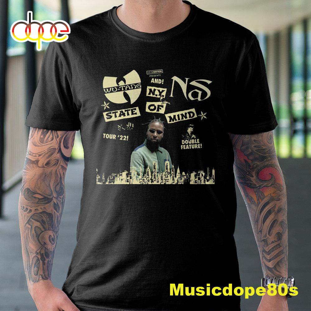 Wu-tang And Nas N.Y State Of Mind Tour 2022 Youngdirty T-shirt Wu-tang And Nas N.Y State Of Mind Tour 2022 Youngdirty T-shirt