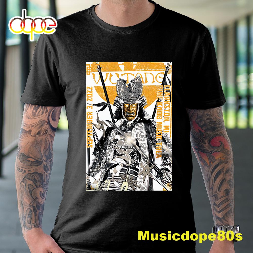 Wu-tang Clan & Nas New York State Of Mind Tour Tour 2022 Clarkston, MI Pine Knob Music Theatre Tshirt wu-tang clan & nas new york state of mind tour tour 2022 clarkston, mi pine knob music theatre canvas