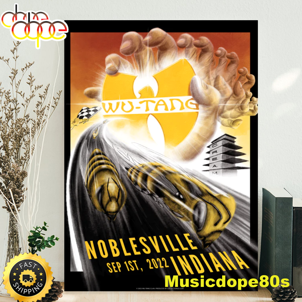 Wu-Tang Clan Noblesville September 1, 2022 Poster Canvas Wu-Tang Clan Noblesville September 1, 2022 Poster Canvas