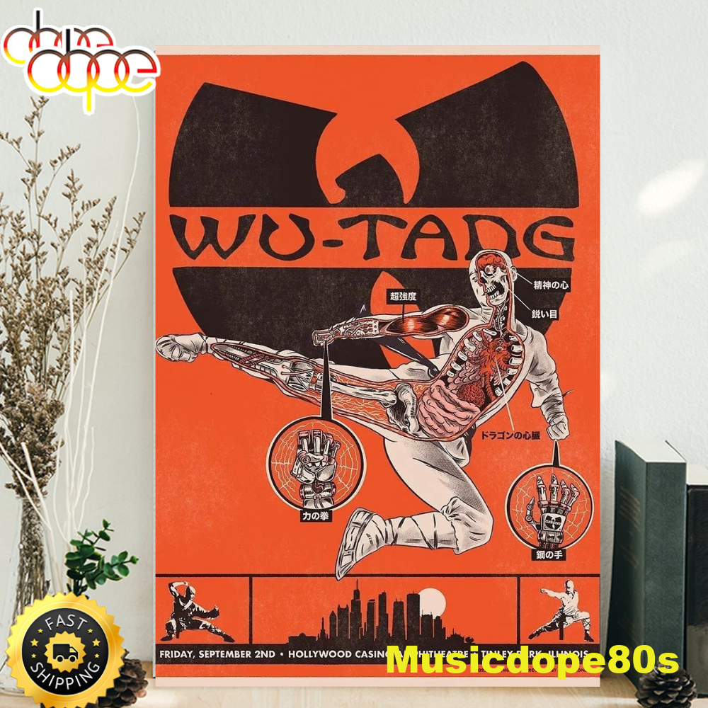 Wu-Tang Clan Tinley Park 22 Knight N.Y State of Mind Tour Poster Canvas Wu-Tang Clan Tinley Park 22 Knight N.Y State of Mind Tour Poster Canvas