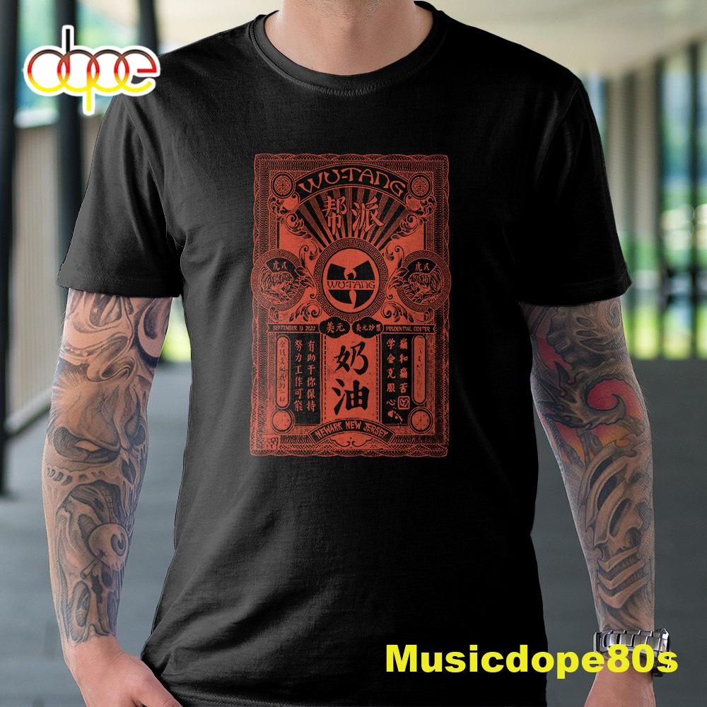 Wu-tang Clan And Nas New York State Of Mind Show 2022 Black Tshirt Wu-tang Clan And Nas New York State Of Mind Show 2022 Black Tshirt