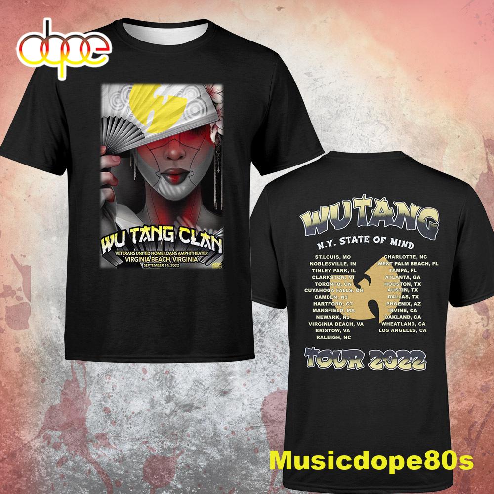 Wu-tang And Nas New York State Of Mind Tour 2022 Dates Virginia Beach T-shirt Wu-tang And Nas New York State Of Mind Tour 2022 Dates Virginia Beach T-shirt