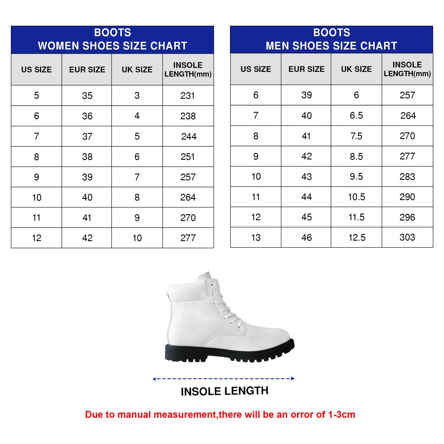 Boots Size Chart