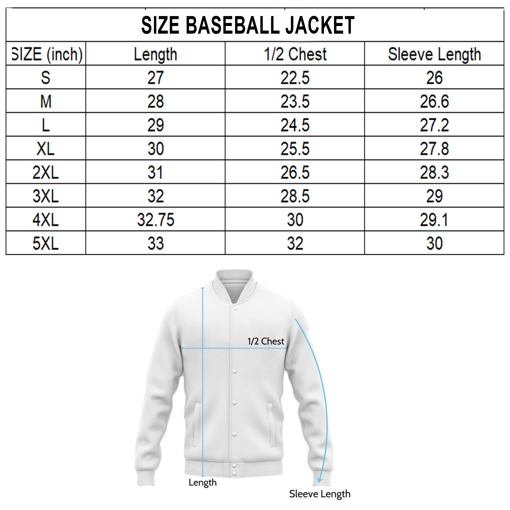 Size Baseball jacket