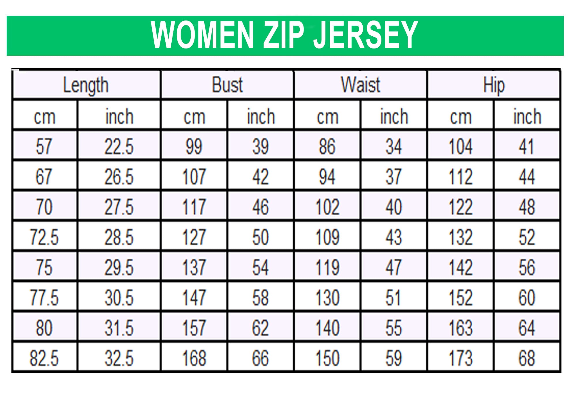 Women Zip Jersey