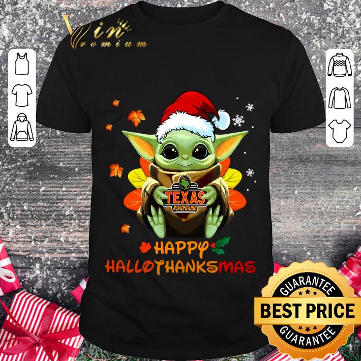 Baby Yoda Mashup Texas Roadhouse Happy HalloThanksMas Shirt 1 Baby Yoda Mashup Texas Roadhouse Happy HalloThanksMas Shirt 1