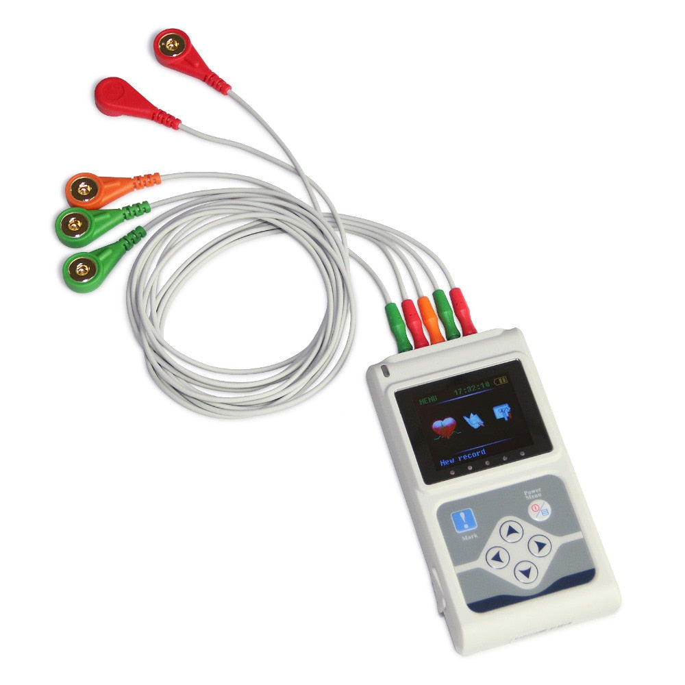 Aparelho com Sistema de Monitoramento ECG Holter com 3 Canais de Gravador