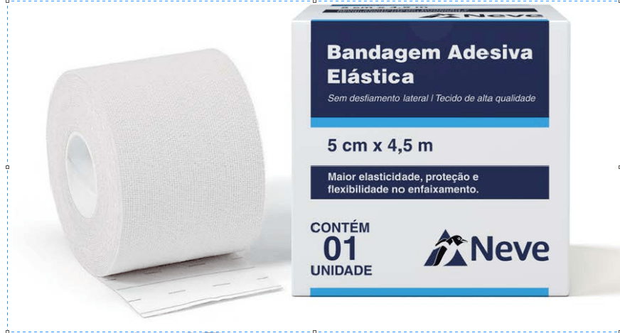 Bandagem Adesiva Elástica Kit c/ 5 Unidades