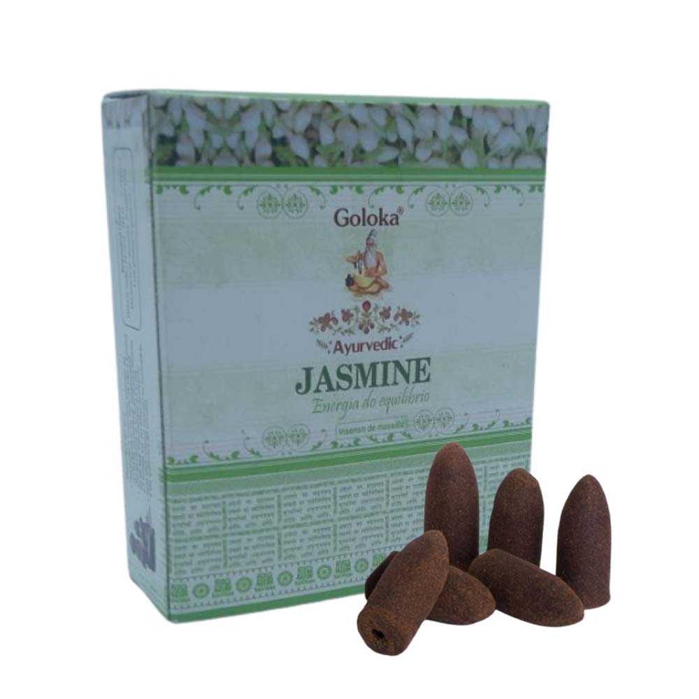 Incenso Natural Cone Goloka - Jasmine - 10 Cones