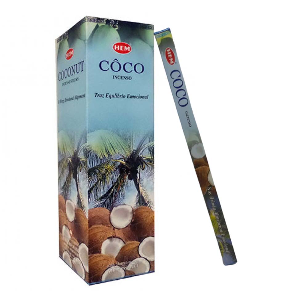 Incenso Natural HEM - Coco 8 Varetas