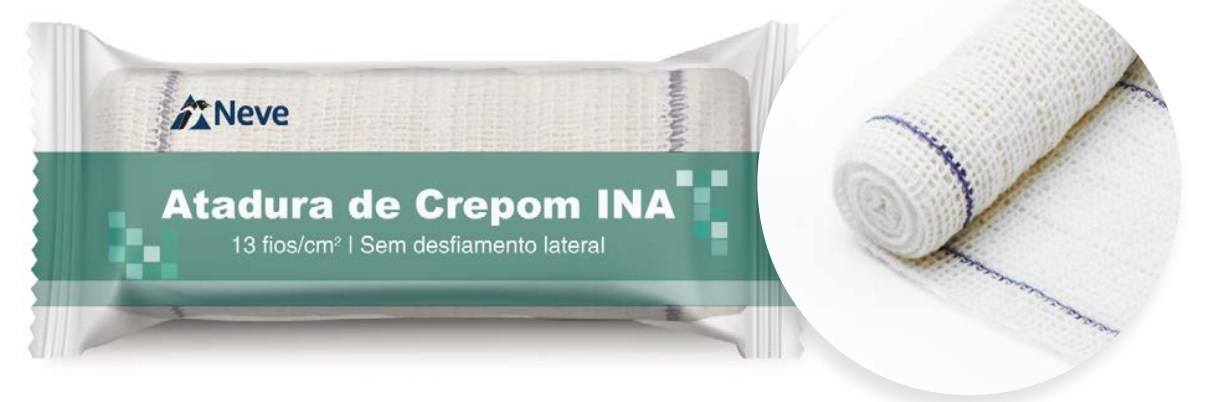 Kit de Atadura de Crepom INA 13 Fios, não estéril. Tecnologia Safe - NEVE 1,8 M