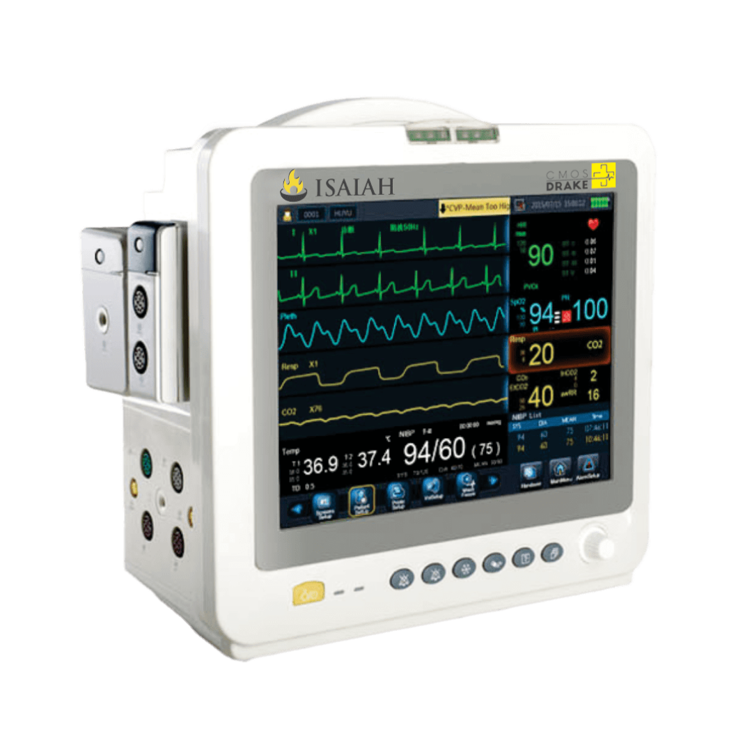 Monitor Multiparametro Isaiah - 12,1 ECG PNI SPO2 Respiração Temperatura