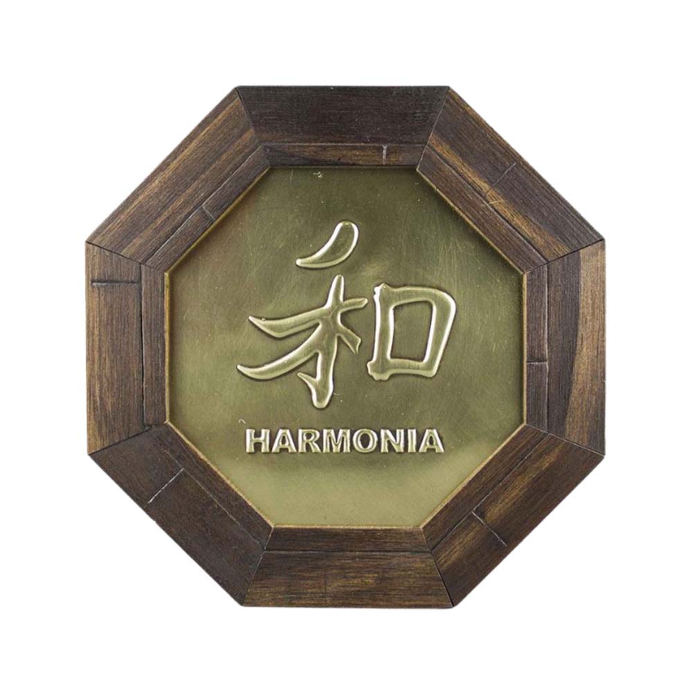 Quadro Oitavado Ideograma Harmonia 18cm