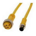 Banner Engineering MBCC-406 Mini Style Unshielded Quick Disconnect Cable, 300 VAC/VDC, (4) 18 AWG High Flexible Stranded Conductor, 2 m L
