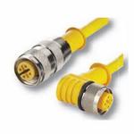 Banner Engineering MQAC-415 Micro Style Unshielded Quick Disconnect Cable, 250 VAC/VDC, (4) 22 AWG Conductor, 5 m L