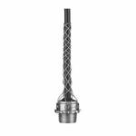 CHANCE® 073031202 Dust-Tight Light Duty Non-Insulated Wide Range Strain Relief Grip With Stainless Steel Mesh, 1/2 in Trade, 0.43 to 0.54 in Cable Openings, Aluminum/Stainless Steel