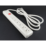 Wiremold® P6 Multi-Outlet Power Strip, 120 VAC, 15 A, 6 Outlets, 6 ft L Cord, Keyhole Mount