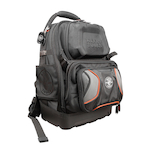 Klein® Tradesman Pro™ 55485 Zipper Closure Tool Master Backpack, 1680D Ballistic Weave/Polypropylene, Black/Gray/Orange