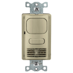 Wiring Device-Kellems H-MOSS® AD2000I1 1-Button 1-Circuit 1 Relay Adjustable Dual Technology Occupancy Sensor Switch With Photocell, 120/277 VAC, Passive Infrared/Ultrasonic Sensor, 1000 sq-ft Coverage, Threaded Mount