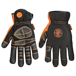 Klein® 40072 Electrical Gloves, Size L, Spandex®, Black/Gray
