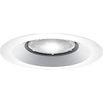 Progress Lighting® P8072WL-28 Recessed Trim, 7-3/4 in OD, Incandescent Lamp, For Use With P87-AT, P87-ATQC, P187-TG, P821-FB and FBFC Housing and Shower Light, Aluminum