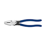Klein® D213-9NE High Leverage New England Nose Side Cutting Plier, 1.594 in L x 1.25 in W X 0.625 in THK Steel Jaw, Crosshatch Knurled Jaw Surface, 9.33 in OAL