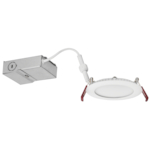 Lithonia Lighting® Wafer™ WF4 LED 30K40K50K 90CRI MW M6 Dimmable Round Wafer Thin Recessed Downlight, Static LED Lamp, 4.2 in Ceiling Opening, 120 to 277 VAC, Die Cast Aluminum Housing