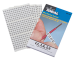 IDEAL® 44-108 Pre-Printed Wire Marker Booklet, 1-1/2 in L x 1/4 in W, Black/White, Plastic Impregnated Cloth