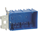 Carlon® B349ADJ Adjustable New Work Non-Metallic Outlet Box, PVC, 49 cu-in Capacity, 3 Gangs