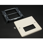 Wiremold® G4047RX 2-Gang Overlapping Rectangle Opening Cover Plate, For Use With 4000 Series Raceway, Steel, Gray
