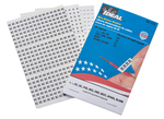 IDEAL® 44-111 Pre-Printed Wire Marker Booklet, 1-1/2 in L x 1/4 in W, Black/White, Plastic Impregnated Cloth