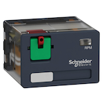 Schneider Electric Square D™ Zelio™ RPM41B7 RPM Series Power Plug-In Relay With Test Button and Lock-Down Door, 15 A, 4CO/4PDT Contact, 24 VAC V Coil