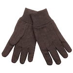 Klein® 40002 Heavy weight Gloves, Work, Straight Thumb Style, Universal, Cotton Jersey, Dark Brown, Knit Wrist Cuff, Fleece Lining