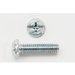 Peco 632X2RHCMSZJ Machine Screw, #6-32, 2 in OAL, Steel, Round Head, Zinc Plated, Phillips®/Slotted Drive