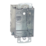 Steel City® CW3/4-25 Gangable Welded Style Switch Box, Steel, 14 cu-in Capacity, 1 Gangs, 1 Outlets, 3 Knockouts