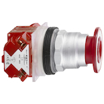 Schneider Electric Harmony™ 9001KR8RH25 Type K Heavy Duty Dusttight/Oiltight/Watertight Mechanically Interlocked Unmarked Non-Illuminated Pushbutton, 30 mm, 41 mm, 2NC Contact, Slow Break/Stay Put Contact, Push-Pull/Spring Return Operator, Red