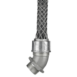 Wiring Device-Kellems 74011060 Form 5 Liquidtight Standard Duty Strain Relief Deluxe Cord Grip With Mesh, 1-1/4 in Trade, 1 Conductor, 1-1/8 to 1-1/4 in Cable Openings, Aluminum/Stainless Steel