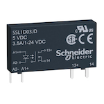 Schneider Electric Square D™ Zelio™ SSL1D03JD SSL Series 1-Channel Slim DC Switching Solid State Relay, 3.5 A, 1NO-SPST Contact, 3 to 12 VDC V Coil