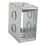 Steel City® CBTW-4 Through-Wall Masonry Box, Steel, 24 cu-in, 1 Outlet, 6 Knockouts
