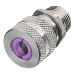 Wiring Device-Kellems SHC1042 Form 4 Standard Duty Straight Cord Connector, 1 in Trade, 1 Conductor, 0.75 to 0.88 in Cable Openings, Aluminum, Machined