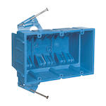 Carlon® BH353A New Work Non-Metallic Outlet Box, PVC, 53 cu-in Capacity, 3 Gangs
