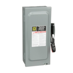 Square D™ H361 Heavy Duty Fusible Safety Switch, 600 VAC/VDC, 30 A, 7-1/2 hp, 15 hp, Single Throw Contact, 3 Poles