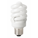 TCP® PRO SpringLamp™ 48909 PRO 489 Full Spring Ultra CFL Lamp, 9 W, E26 Medium CFL Lamp, T3 Spiral Shape, 600 Lumens