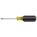 Klein® Cushion-Grip® 603-3 Screwdriver, #1 Phillips® Point, Steel Shank, 6-3/4 in OAL, Rubber Handle, Polished Chrome, ANSI/ASME Specified