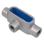 Ocal® OCAL-BLUE® T47SA-G Type T Conduit Body With Cover, 1-1/4 in Hub, Form 7 Form, 19.3 cu-in Capacity, Aluminum, PVC Coated