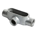 O-Z/Gedney T37 Type T Conduit Outlet Body, 1 in Hub, Form 7 Form, 15 cu-in Capacity, Grayloy Iron, Aluminum Enamel/Zinc Electroplated