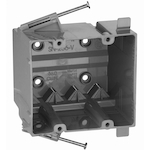 Carlon® SN-236-V New Work Outlet Box With Offset Wallboard Tab Molded V-Clamp, PVC, 36 cu-in Capacity, 2 Gangs