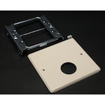 Wiremold® G4047AX 2-Gang Overlapping Round Opening Single Receptacle Cover Plate, For Use With 4000 Series Raceway, Steel, Gray